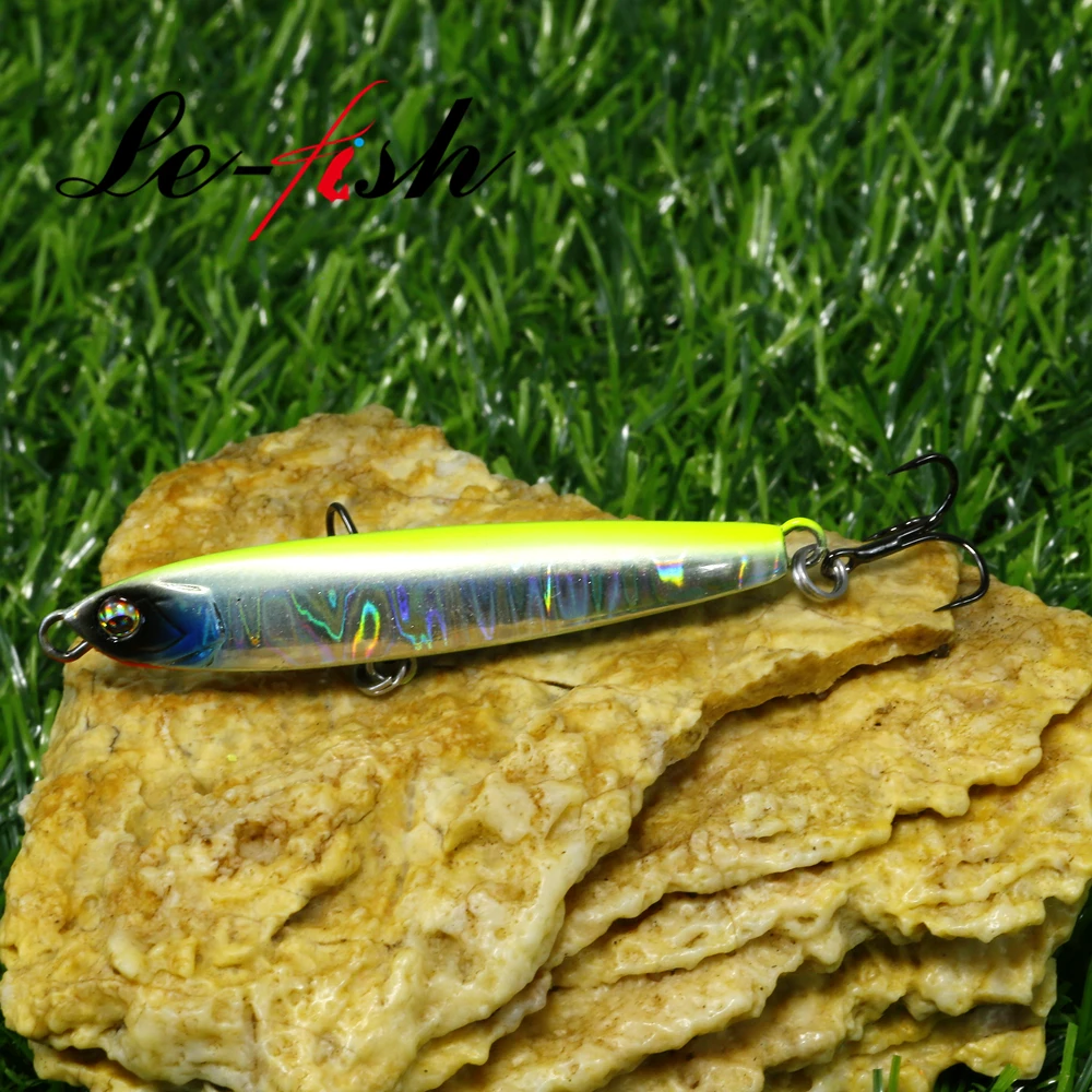 Le fish-señuelo de pesca de lápiz de 60mm y 6g, cebo duro de plástico Artificial para perca, Lucio, Zander