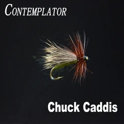CONTEMPLADOR 4 unids/caja 12 #   Chuck Caddis nymph xilogallo ala de pelo mosca seca cebos imitando insectos señuelos pesca trucha steelhead