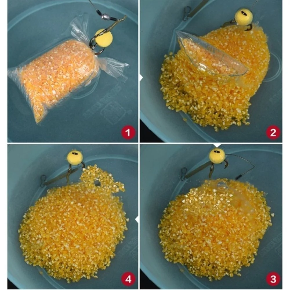 FLYSAND-bolsas PVA para carpas, aparejos de pesca de carpa, bolsas PVA, malla para carpas, cebo grueso de bolas de 7x14cm para lanzar cebo - imagen 3