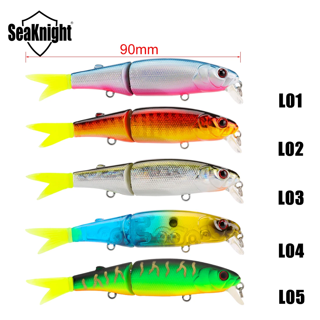 SeaKnight marca SK044 pececillo suspendido 1 pieza señuelo de pesca cebos artificiales pesca Wobblers Minnow 7,4g 90mm multicolor disponible - imagen 3