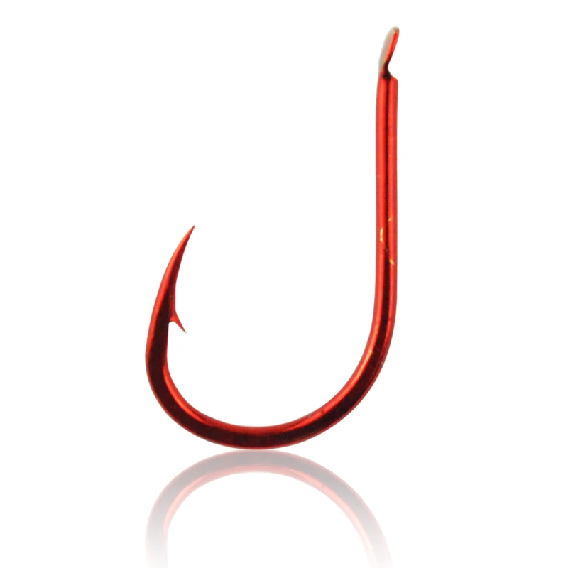 Ganchos de pesca Gamakatsu de alta resistencia, anzuelos de púas Rojas, señuelo de gusano, aparejos de pesca, balsa afilada, con púas, 1 unids/paquete - imagen 2