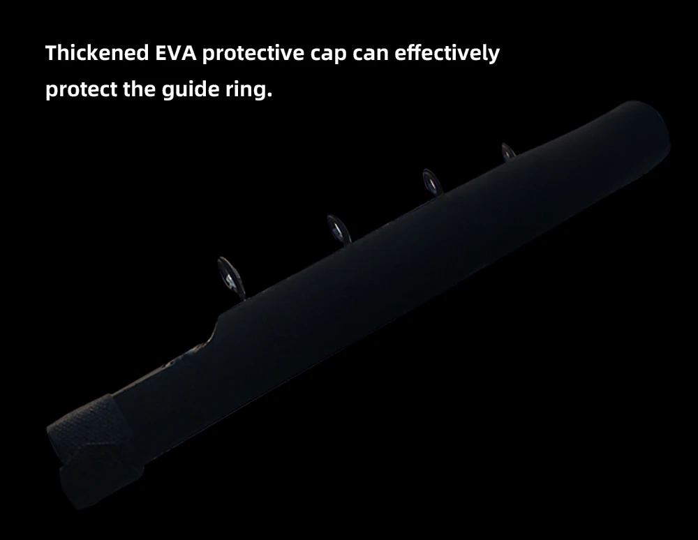Un primer plano del cañón de un arma de fuego centrándose en la punta del cañón. Hay un texto superpuesto que dice: La tapa protectora espesa de EVA puede proteger eficazmente el anillo guía. Esto sugiere que es probable que la imagen provenga de un anuncio de producto o material informativo relacionado con accesorios para armas de fuego.