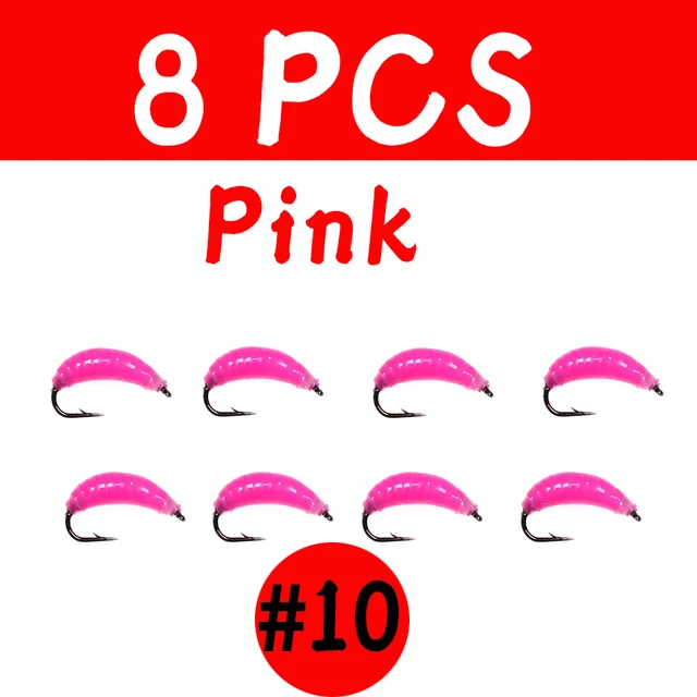 8pcs pink size 10