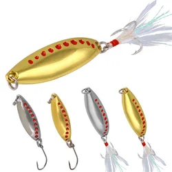 1 Uds cuchara giratoria de Metal señuelo de pesca de trucha cebo duro lentejuelas ruido Paillette cebo Artificial pequeños lentejuelas duras Spinner de plumas