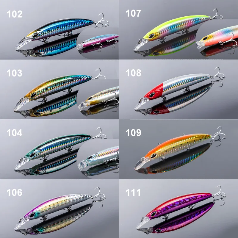 Señuelo de pesca Noeby Jerkbait Minnow, 110mm, 19g, Wobbler flotante, cebos duros artificiales de fundición larga para lubina, señuelo de pesca de trucha - imagen 4