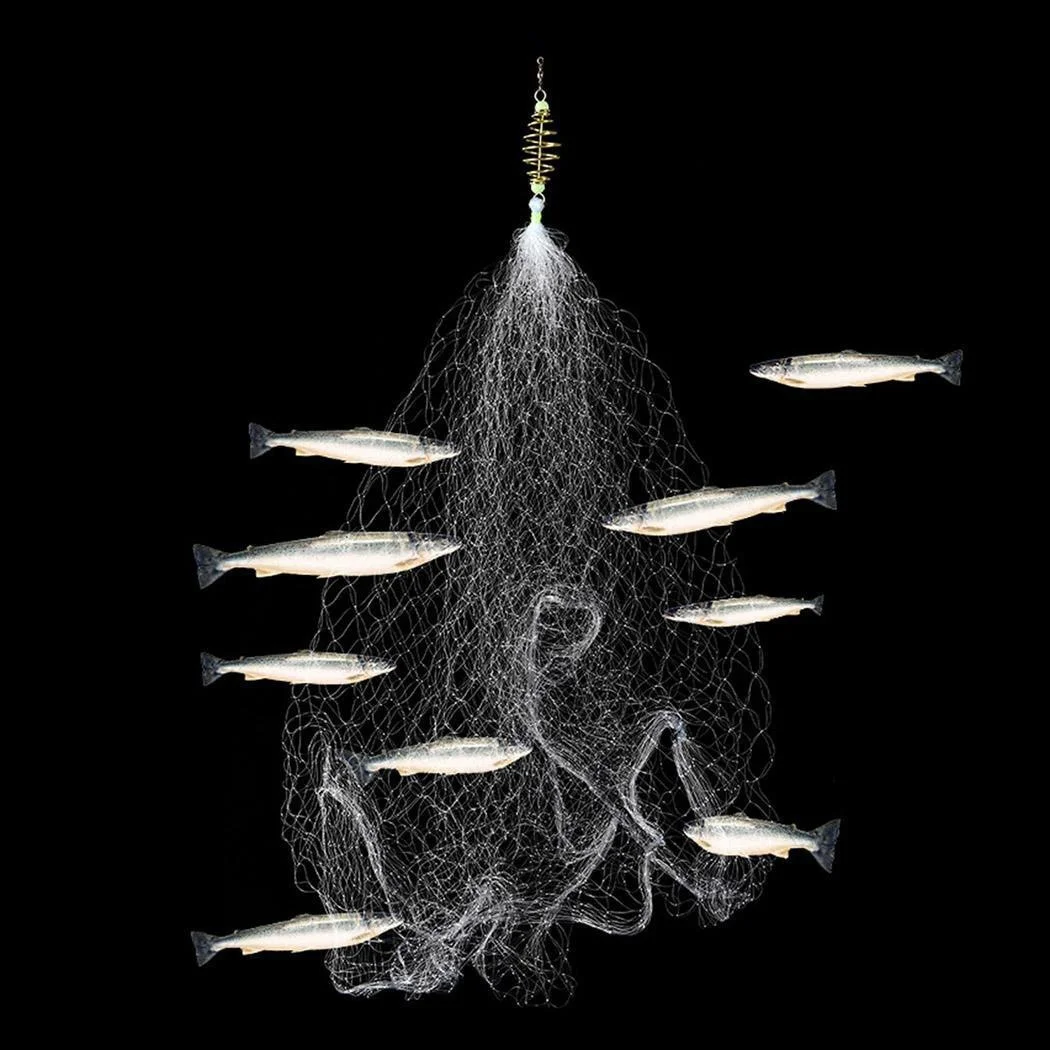 FLYSAND-red de pesca con diseño de trampa para jugar al aire libre, herramienta de pesca sin necesidad de ganchos, accesorios, 5 tamaños opcionales - imagen 2