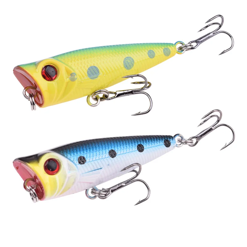 Señuelo de Pesca Popper, 5cm, 4,5g, plástico ABS duro, Wobbler, Rattlin, Crankbait, Minnow, cuchara, aparejos de Pesca, 1 ud. - imagen 5