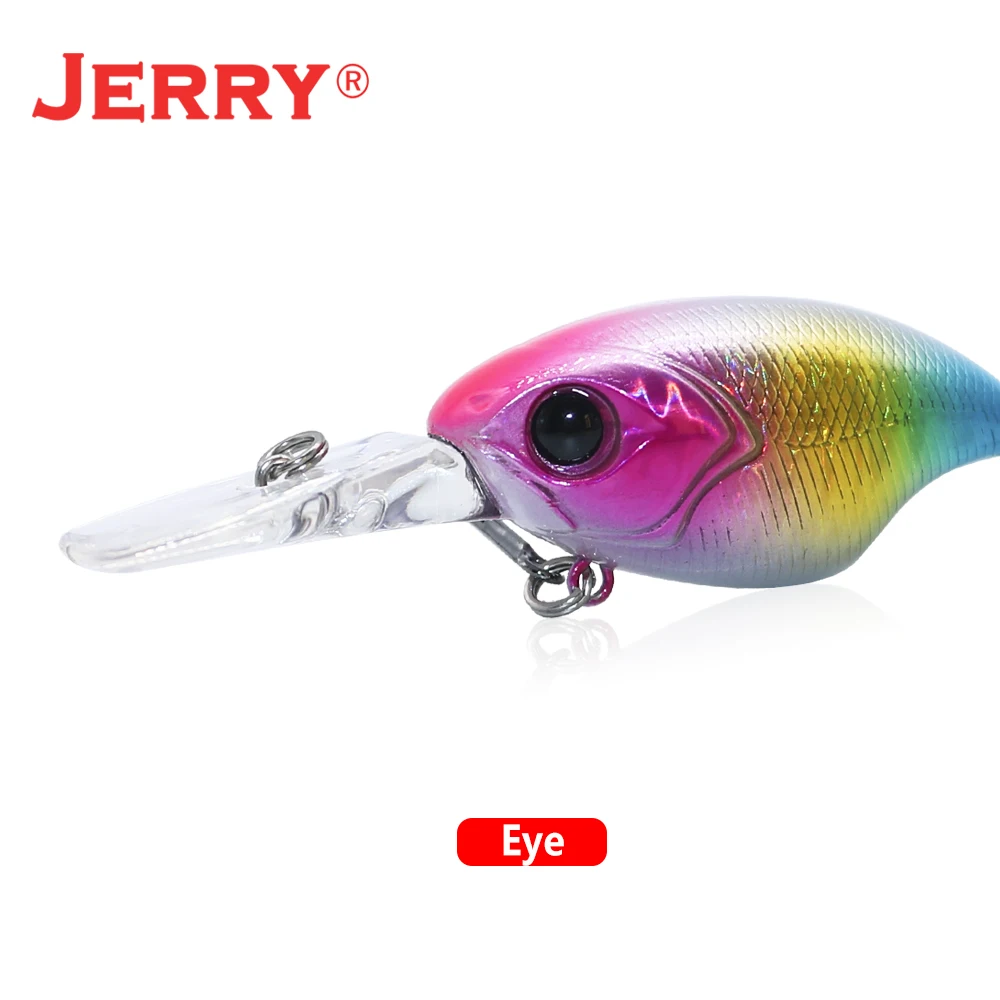 Jerry Atalanta-señuelos de pesca ultraligeros, Wobbler de buceo profundo, enchufe flotante, sonajero, manivela de 47mm, cebos negros para lubina, Lucio, trucha - imagen 5