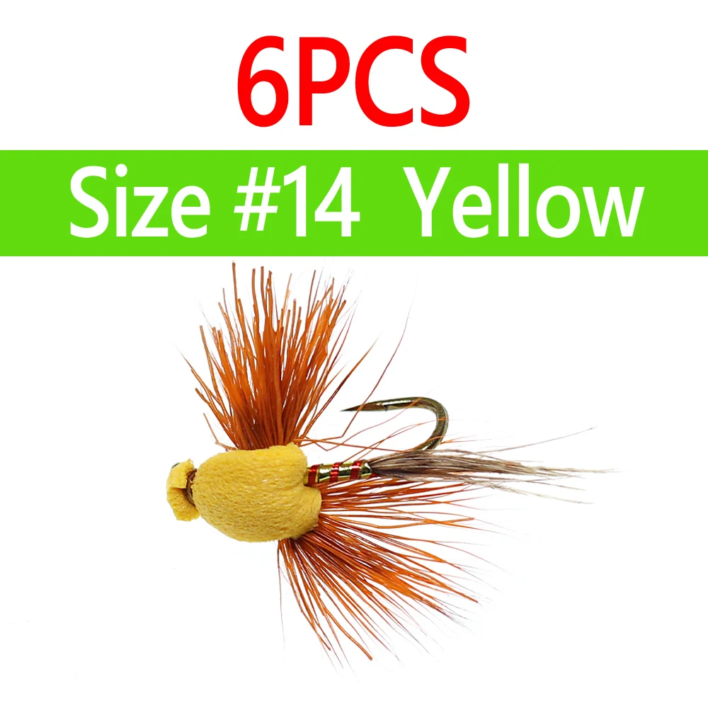 6pcs size 14 yellow