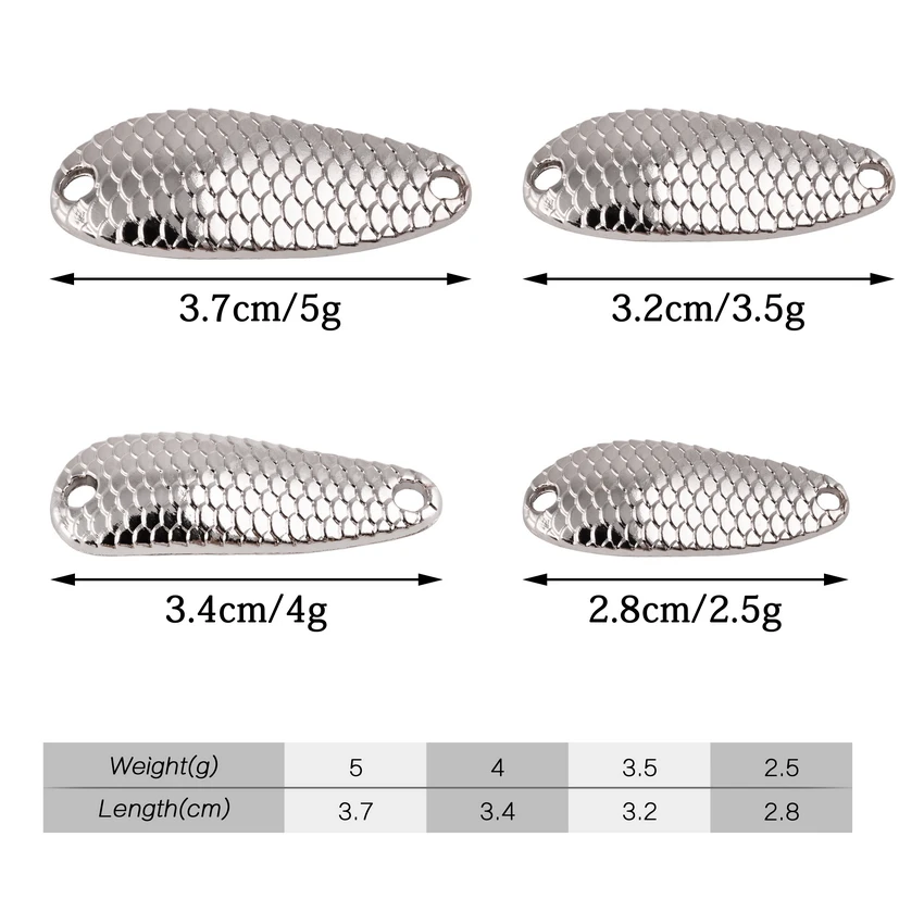 Aorace-señuelo de pesca de Metal para trucha, perca de trucha, Lucio, salmón, 2,5g -5g, cuchara de línea S - imagen 3