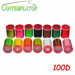 7 carretes/combo 100D hilo para atar moscas encerado en bobina estándar hilo multifilamento de polietileno para patrones de trucha pequeña y moscas de agua salada