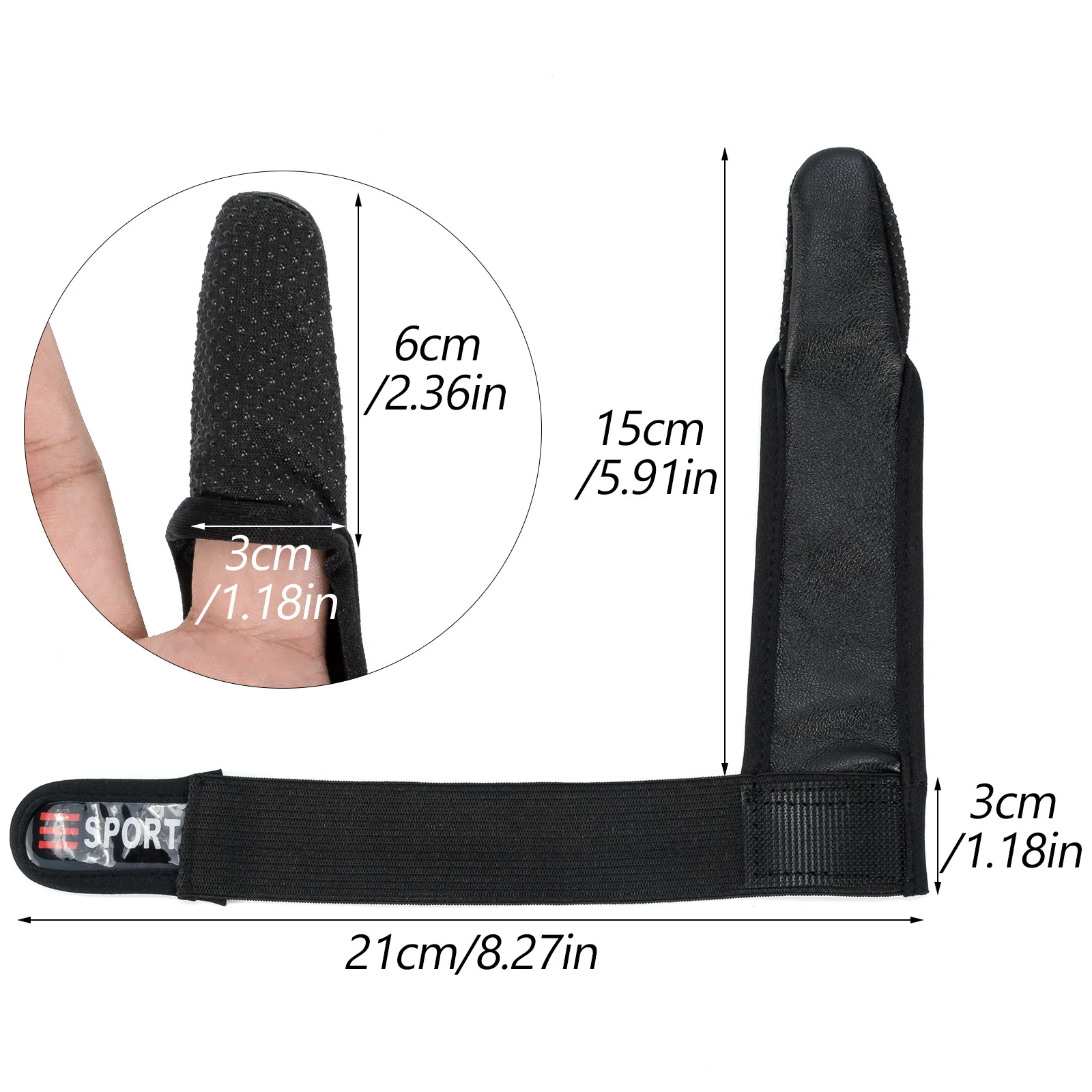 Guante Protector de pesca de un solo dedo, 2 piezas, impermeable, antideslizante, dedo índice, pescadores, Surf, pesca, fundición, durabilidad - imagen 2