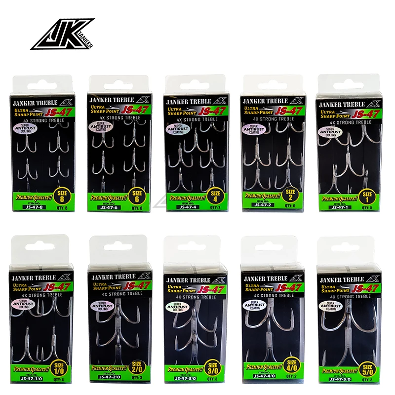 Anzuelos triples 4X JK JS-47 – Antioxidantes para pesca en barco - imagen 5
