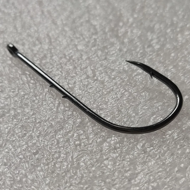 Venta al por mayor anzuelo de Pesca 500 Uds Baitholder ojos mango largo negro púas agua salada Pesca en mar accesorios de anzuelo comercial Pesca - imagen 3