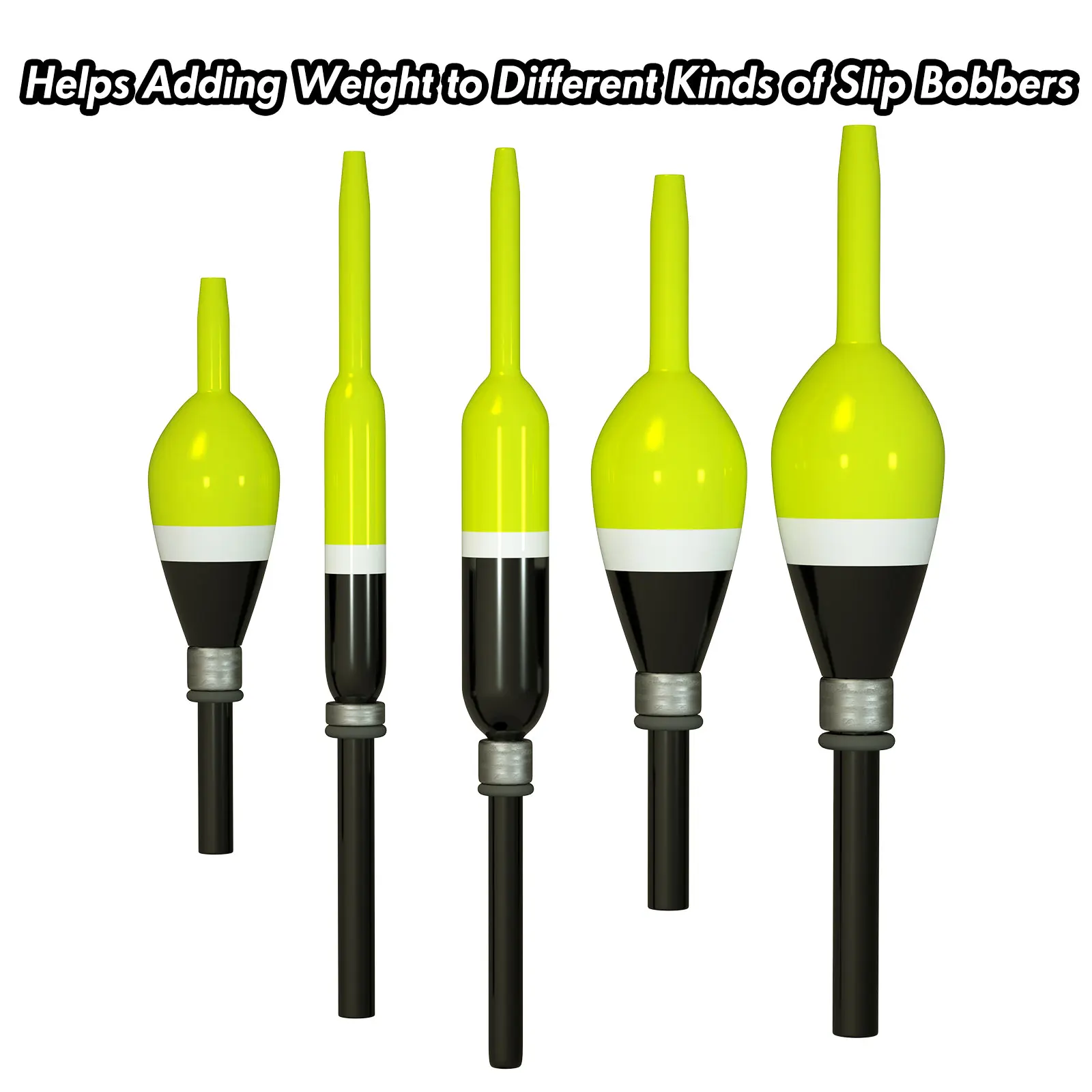 Controlador de ajuste de flotador de pesca, tapón de goma para flotadores antideslizantes de madera de Balsa, peso de plomo de pesca en agua salada, 20 piezas - imagen 5