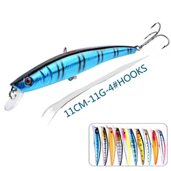 Señuelo de pesca de pececillos, cebo Artificial duro, Jerkbait láser, Wobblers para Lucio, ojos 3d, carpa, curricán, 1 ud.