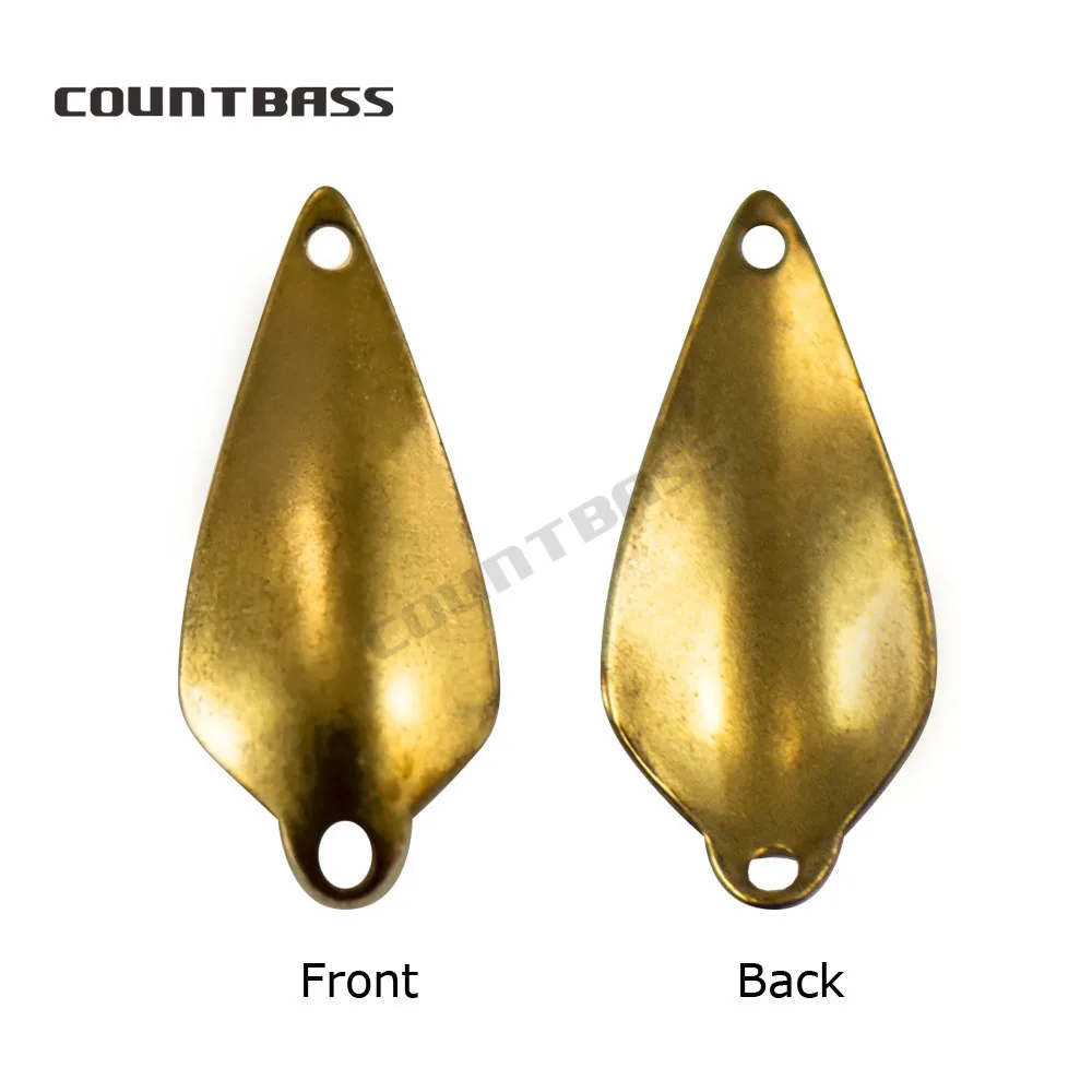 COUNTBASS 50pcs Brass Small Fishing Spoon Blanks  0.8g ( 1/32oz) Trout Area Spinning Unpainted Angler's Lures - imagen 3