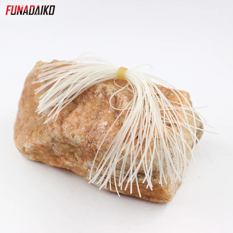 Funadaiko-faldas de silicona para pesca, accesorios de buzzbits, material de goma para atar moscas, 13cm de longitud, 5 mechones por lote, novedad