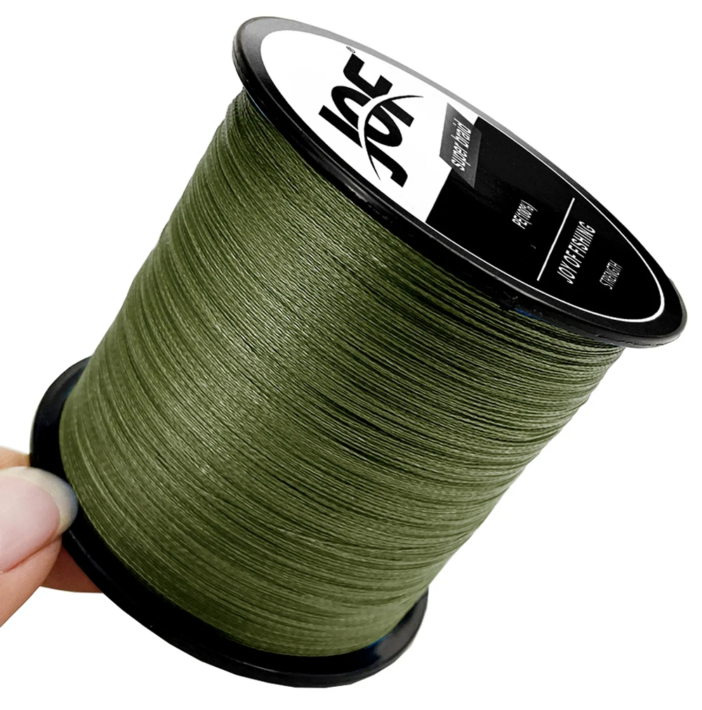 Un carrete de línea de pesca verde
