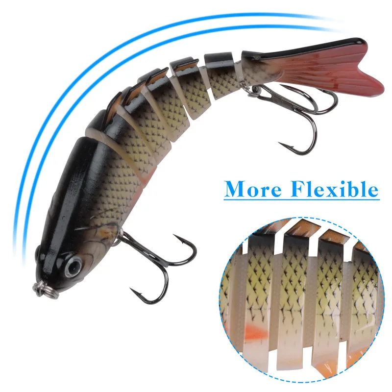 Señuelo articulado Artificial, cebo duro de 15g para pesca de lubina, Swimbait, articulación Wobbler, 5 unids/bolsa - imagen 4