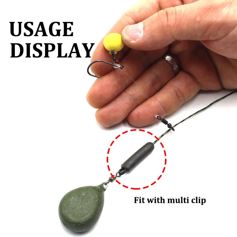 20PCS Carp Fishing Buffer Beads for Helicopter Rig Chod Rig Knot Protector Beads Rubber Shock Buffer for Multi Clip Tackle - imagen 4