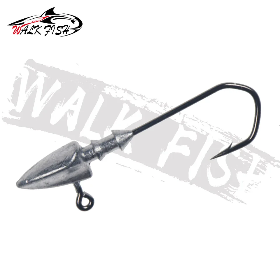 Caminar pescado 5 unids/lote cabeza del triángulo de la ganchos 3,5g 5g 7g 10g 14g 20g tipo de barco gancho de pesca de gusano plantilla señuelos gancho anzuelo con cabeza plomada - imagen 3
