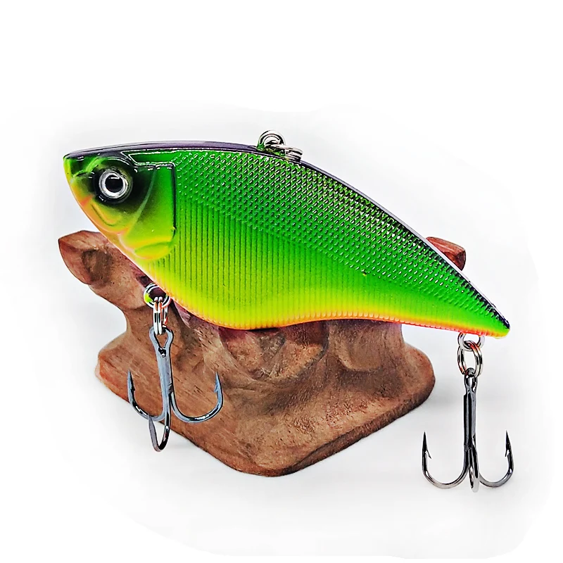 POETRYYI-señuelo de Pesca duro VIB, 1 piezas, 7cm, 16g, cebo Artificial de plástico, anzuelos triples, Peche, Lucio, curricán, aparejos de Pesca - imagen 4