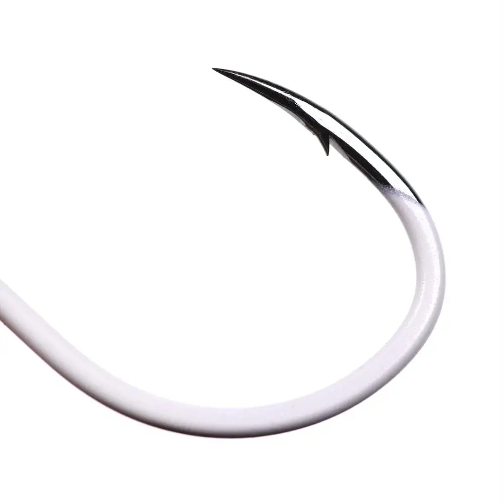 Wifreo 25 uds anzuelos de pesca luminosos de agua salada que brillan en la oscuridad gancho de pico de pulpo tamaño 3/0 ~ 7/0 gancho circular de acero rico en carbono - imagen 4