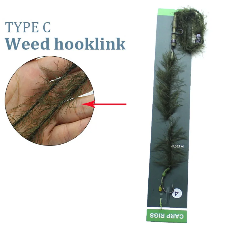 Aparejos de Pesca de carpa, accesorios de equipo de Pesca, aparejos de enlace de gancho con púas, tamaño 2 #4 #6 #8 - imagen 4