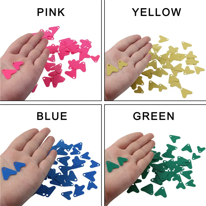 100pcs Fishing Metal Spinner Spoon bait accessories Heart shaped plastic sequins Tackle DIY Bait Fishing lure tackle - imagen 4