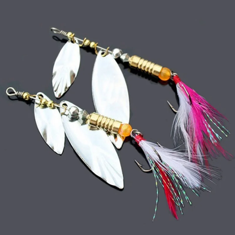 FLYSAND-cebos giratorios de lentejuelas, señuelo de pesca de Metal, cucharas, señuelos artificiales, herramienta de pesca, accesorio de pesca - imagen 5