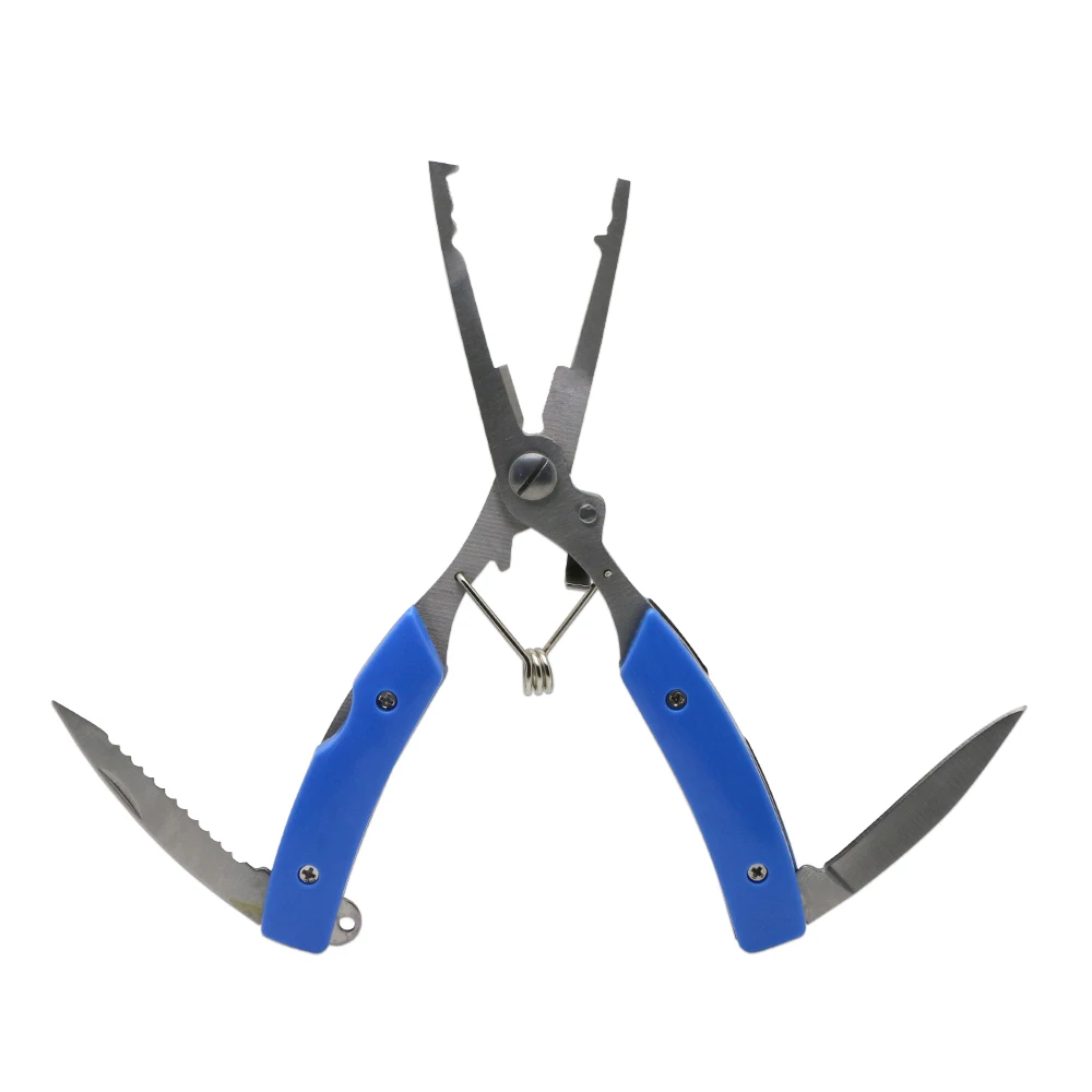 ANGRYFISH-línea de pesca L3, herramienta multifunción, alicates, línea de corte, señuelo, cebo/Tijeras, alicates de pesca, Color azul/amarillo - imagen 3