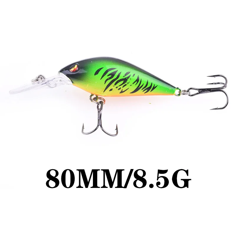Señuelo de pesca de pececillo de manivela, cebo duro flotante de 8,5 cm, 8,5g, Swimbait Artificial con gancho triple, aparejos Wobblers de carpa, 1 ud. - imagen 2