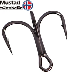 Mustad TG76NP-BN Anzuelo Triple 3X Resistente con Púas Agua Salada