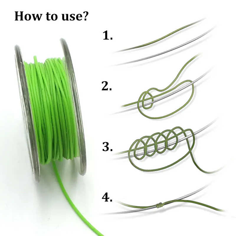 Línea de pesca de carpa de 6m para marcar la línea principal, marcador de carpa, aparejo elástico, línea de aparejo, equipo de Material de carpa - imagen 3