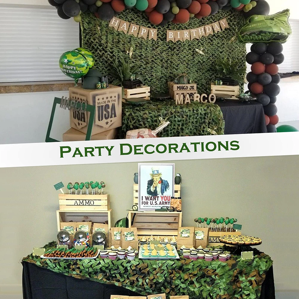 Cubierta de camuflaje al aire libre, cobertura militar tipo bosque para entrenamiento, caza, protección del sol para el coche, sombra y refugio, para el verano - imagen 4