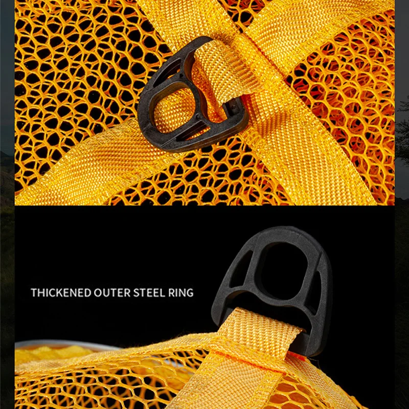 Bolsa de red de pesca gruesa, protección de pescado cuadrada anticolgante, práctica, secado rápido, X630G, novedad - imagen 5