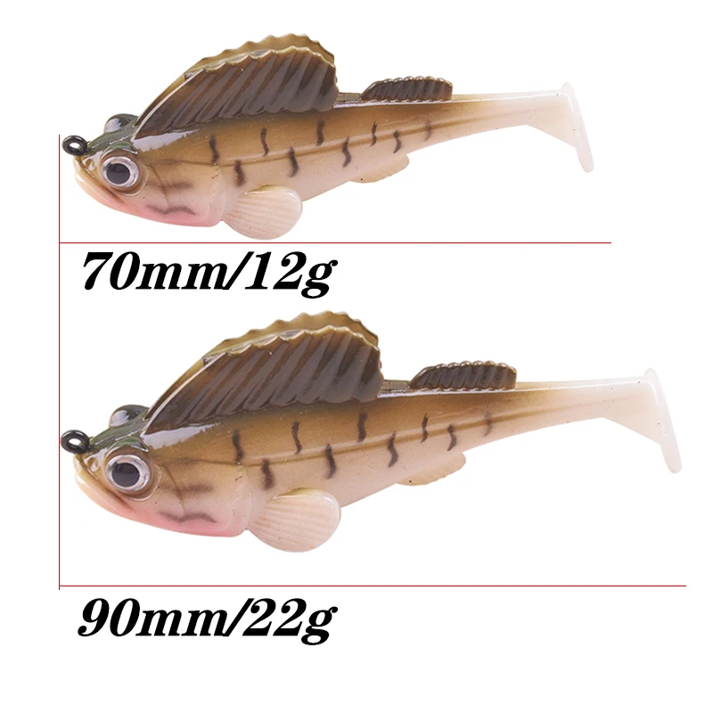Anzuelo de silicona Wobblers, cebo suave de 12g/7cm 22g 9cm, delineador fácil, señuelo de pesca lubina para Lucio Leurre Souple, 1 Uds. - imagen 2