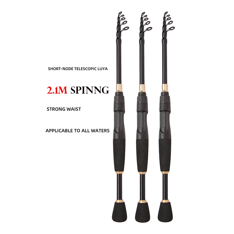 Juego de caña de pescar y carrete de fundición, doble carrete, alta velocidad, para agua salada, 2,1 m, novedad - imagen 4