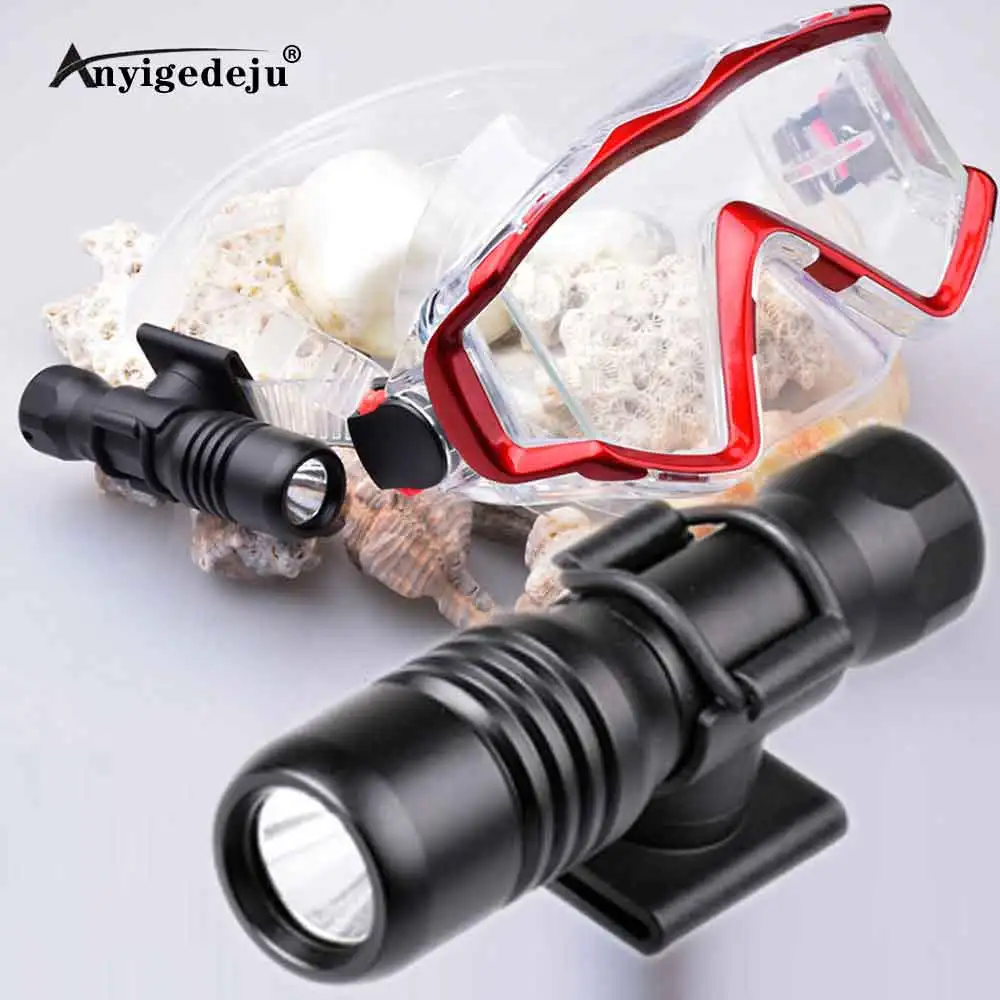 Linterna de buceo ANYIGEDEJU DIV18 200m XM-L2 LED – Montaje máscara