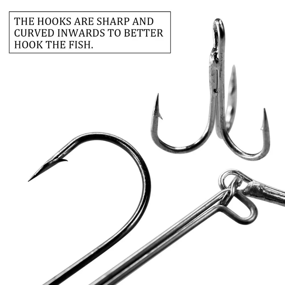 1 Uds anzuelo de pesca con cabeza de anzuelo cuchara de Metal 7g 10g 17g ojos 3D cabezas de pescado anzuelos de púas para gusano blando - imagen 4