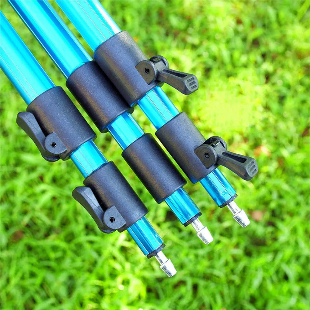 Soporte telescópico de aleación de aluminio para cañas de pescar, trípode plegable portátil, herramienta de soporte para caña de pescar en el mar, 5/7 ranuras, nuevo - imagen 4