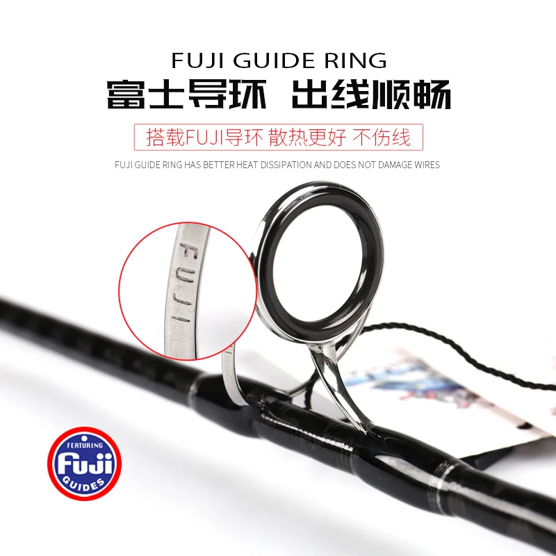 NewJapan Full Fuji Parts MADMOUSE Jigging Rod 1,8 M PE 2-4 peso de señuelo 60-200G 20 kg caña de barco giratoria/fundida caña de pescar en el océano - imagen 4
