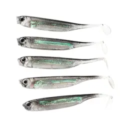 Cebo Blando Paddle Tail con Lentejuelas Arcoíris para Spinner