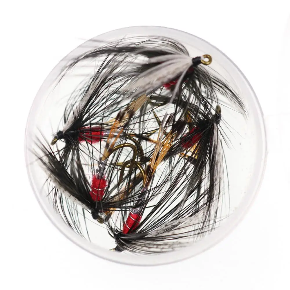 Bimoo-señuelo de pesca de trucha, cebo de mosca húmeda con púas, gancho de acero de alto carbono, #12, 6 unids/lote - imagen 5