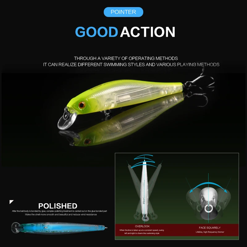 BEARKING-señuelos cebo artificial equipo de pesca, 9cm 10 g, sistema de peso magnético - imagen 3