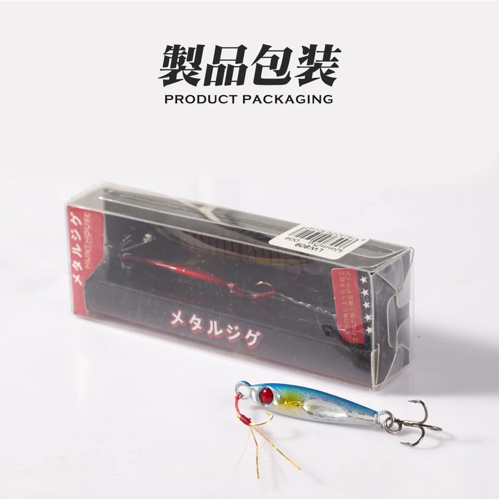 Hunthouse señuelos de pesca Jigging de Metal, cebos Micro Jig, aparejos artificiales de caída lenta, 12g, 7g, 5g, 3g, para peces Aji - imagen 5