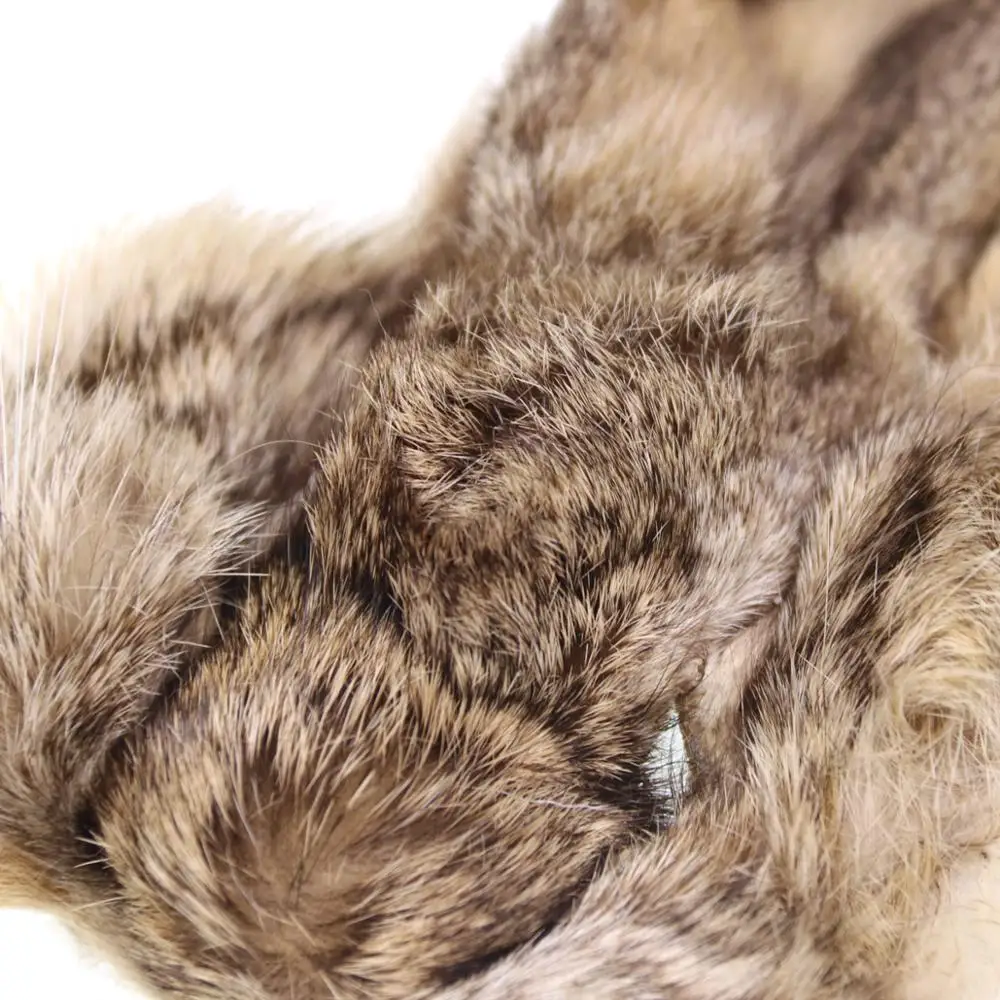 Bimoo, 1 unidad de máscaras de liebre, infáfico de la oreja de liebre progresado, doble piel y pelos con pelos protectores más rígidos, materiales para atar moscas súper finos - imagen 2