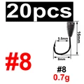 20pcs size 8 0.7g