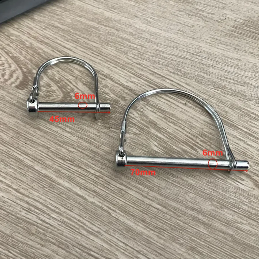 Pasador de resorte de acero al carbono PTO, pasador de bloqueo de eje de alambre de arco redondo, acoplador de seguridad, retenedor, remolque agrícola, vagones - imagen 4